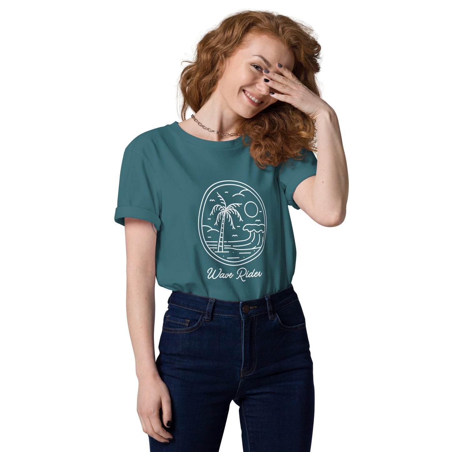 wave eco friendly summer Unisex organic cotton t-shirt
